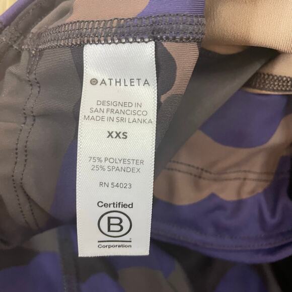 Athleta Ultimate Stash Printed 7/8 Tight Leggings Camo Multicolor XXS - Picture 7 of 12
